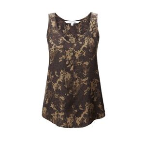 Carine Roitfeld Uniqlo Leopard Print Silk Tank Blouse